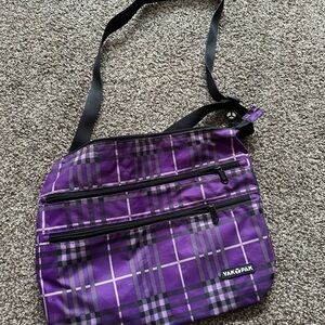 Yak Pak Vibrant Purple Checkered Bag
